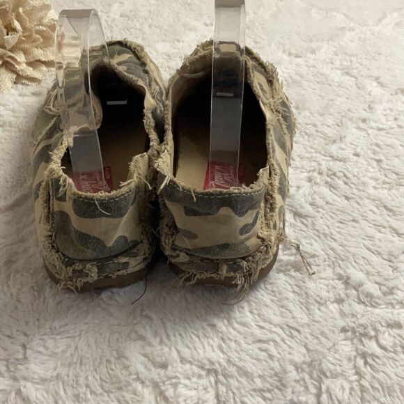 Tony Lama Canvas 3R Casual Slip On Shoes Mens Size 7 D Camo Distressed Edge - Picture 3 of 9